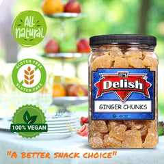 Crystallized Ginger Chunks  2.5 Lb Jumbo Container