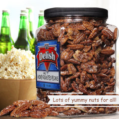 BBQ Honey Roasted Pecans 1.15 LBS Jumbo Container|