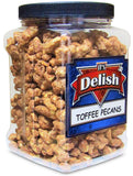 Toffee Coated Pecans 2.2 LBS Jumbo Reusable Container Jar