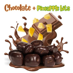 Dark Chocolate Dried Pineapple Bits