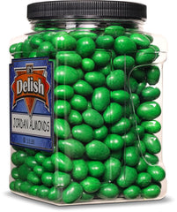 Dark Green Jordan Almonds 3.5 lbs Jumbo Container