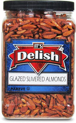 Glazed Silvered Almonds 36 Oz Jumbo  Jar
