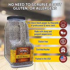 Ground Black Pepper 5 LB Gallon Size Container Jug