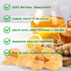 Crystallized Ginger Chunks  2.5 Lb Jumbo Container