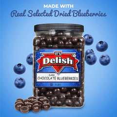 Dark Chocolate Blueberries 3 LBS Jumbo Container Jar