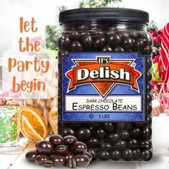 Dark Chocolate Espresso Beans 3 Lbs Jumbo Container
