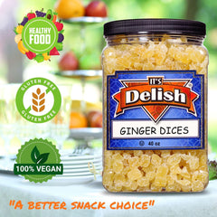 Crystallized Ginger Dices  2.5 Jumbo Container