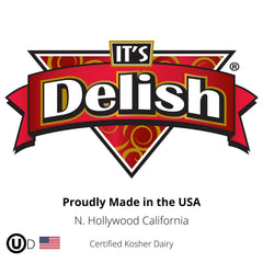 Gourmet Milk Chocolate Covered Peanut Brittle Red Gift Box by Its Delish, 16 Oz (1 Lb) | English Toffee Squares | Handmade Old-Fashioned Style with Roasted Peanuts Brittle Chocolate Candy | Dairy, Kosher