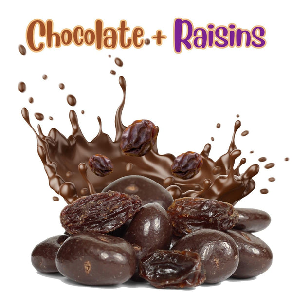 2 Lb Bulk Bag Of Dark Chocolate Covered Jumbo Raisins - PA Candy, Valentine's Day Snack