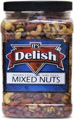 Deluxe Roasted Salted Mixed Nuts Bulk 2 lbs. Jumbo Jar