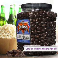 Dark Chocolate Covered Raisins | 3 Lbs Jumbo Container