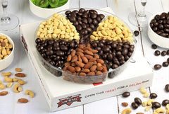Gourmet Nut & Chocolate Variety 6-Section Gift Tray