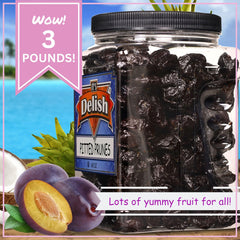 Dried Pitted Prunes Unsweetened 3 Lbs Jumbo Container