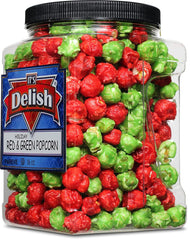 Holiday Red & Green Popcorn 16 Oz Jumbo Container