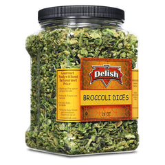 Dried Broccoli Dices 28 OZ Jumbo Container Jar