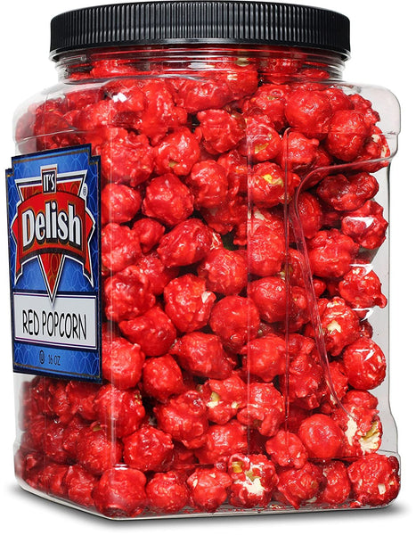 Red Cherry Popcorn 16 Oz Jumbo Container – Its Delish
