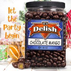 Milk Chocolate Dried Mango 3.75 LBS Jumbo Container