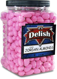 Pink Jordan Almonds 3.5 lbs Jumbo Container