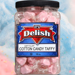 Cotton Candy Taffy Chews  18 Oz Jumbo Container