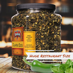 Dried Jalapeno Dices 18 Oz Jumbo Container