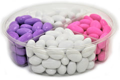 It's A Girl! Jordan Almond Gift Tray (Pastel Pink, White and Lavender, 4 Section) - Its Delish