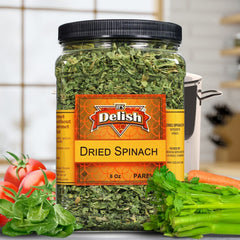 Chopped Dried Spinach Flakes, 8 Oz  Jumbo Jar
