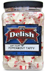 Soft Fluff Peppermint Taffy Chews – 16 Oz Jumbo Reusable Container