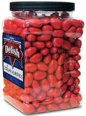 Red Jordan Almonds, 3.5 lbs Jumbo Container