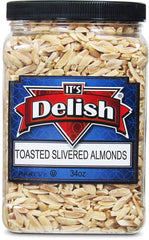 Toasted Slivered Almonds  – 40 OZ (2.5 lbs)  Jumbo  Jar