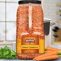 Dried Carrots, 5 lbs Gallon Size Jug