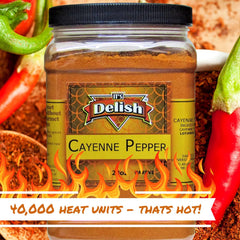CAYENNE PEPPER POWDER, 28 OZ | JUMBO REUSABLE CONTAINER