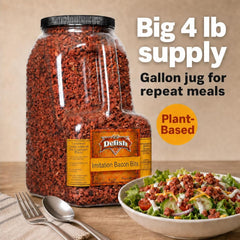 Its Delish Imitation Bacon Bits 4 Lbs Bulk Gallon Jug,