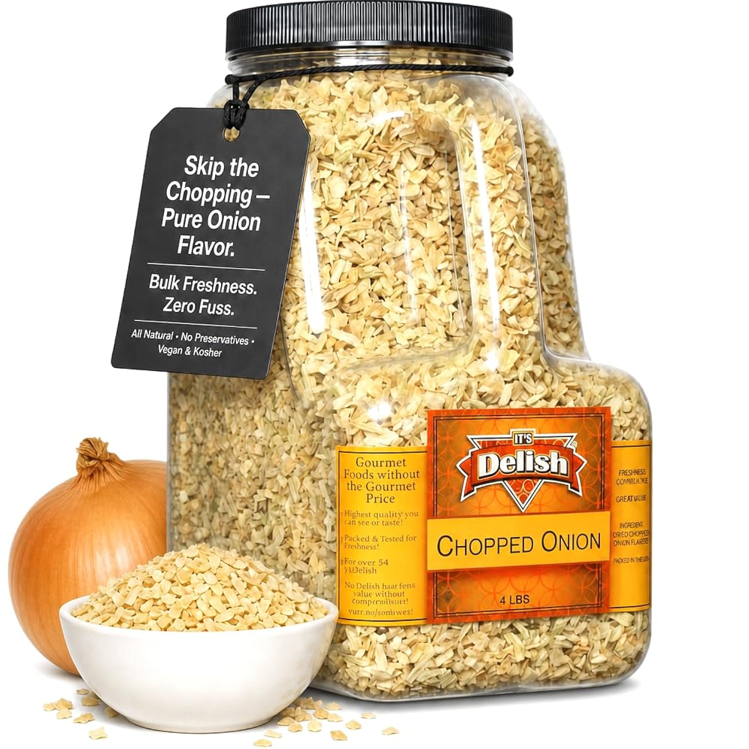 Dried Chopped Onion Gallon Jug