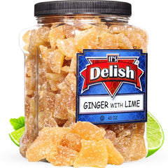 Crystallized Ginger Chunks with Lime — Jumbo Jar