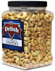 ROASTED SALTED CASHEWS, WITH SEA SALT  2.5 LBS | Jumbo Jar