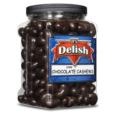 Dark Chocolate Covered Cashews 3 LBS Jumbo Container