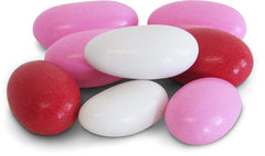 Red ,Pink & White Jordan Almonds Mix - 3.5 LBS Jumbo Container