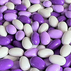 Lavender Purple & White Jordan Almonds Medley , 3.5 LBS Jumbo Jar