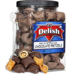 Dark Chocolate Covered Peanut Butter Pretzels 1.8 LBS Jumbo