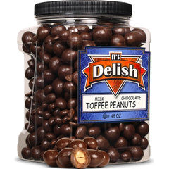 Milk Chocolate Toffee Coated Peanuts  48 OZ Jumbo Container