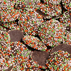 Christmas Dark Chocolate Nonpareils Candy  48 Oz  Container