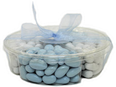 It's A Boy! Jordan Almond Gift Tray (Pastel Blue & White, 4 Section)