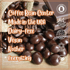 Dark Chocolate  Espresso Beans  3 Lbs Jumbo Container
