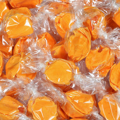 Halloween Orange Cream Taffy Chews  18 OZ  Jumbo Container Jar