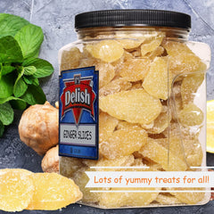 Crystallized Ginger Slices , 2.2 Lb  Jumbo Reusable Container