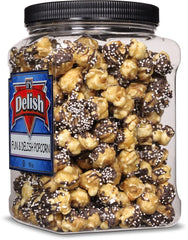 Fun & Delish Caramel Chocolate Popcorn 16 Oz Jumbo Container