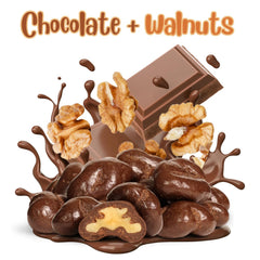 Milk Chocolate Covered Walnuts  48 Oz Jumbo Container