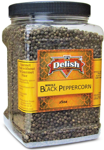 Whole Black Peppercorns  35  OZ  Jumbo Jar