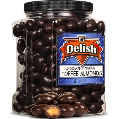 Chocolate Toffee  Almonds  48 OZ Jumbo Container