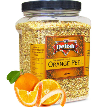 Granulated Orange Peel  27 OZ Jumbo Container